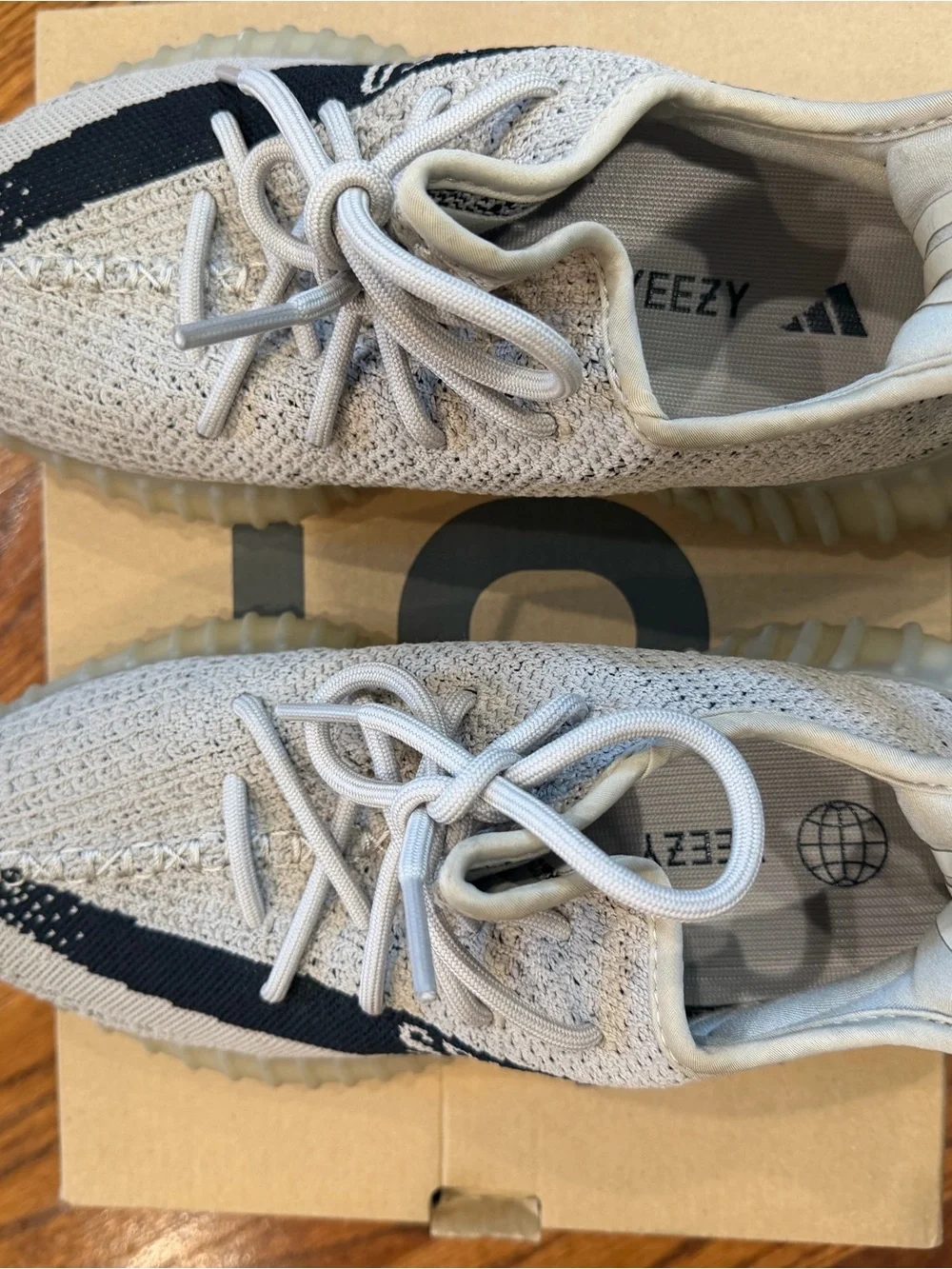 YEEZY mens SPLY-350 Grey/Black Knit Sneakers